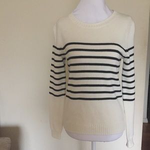 Gap Factory Stripe Sweater White and Black XS